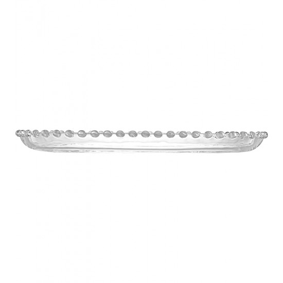 Travessa Oval 29,5cm Por 14,5cm Pearl Em Cristal Ecológico Wolff